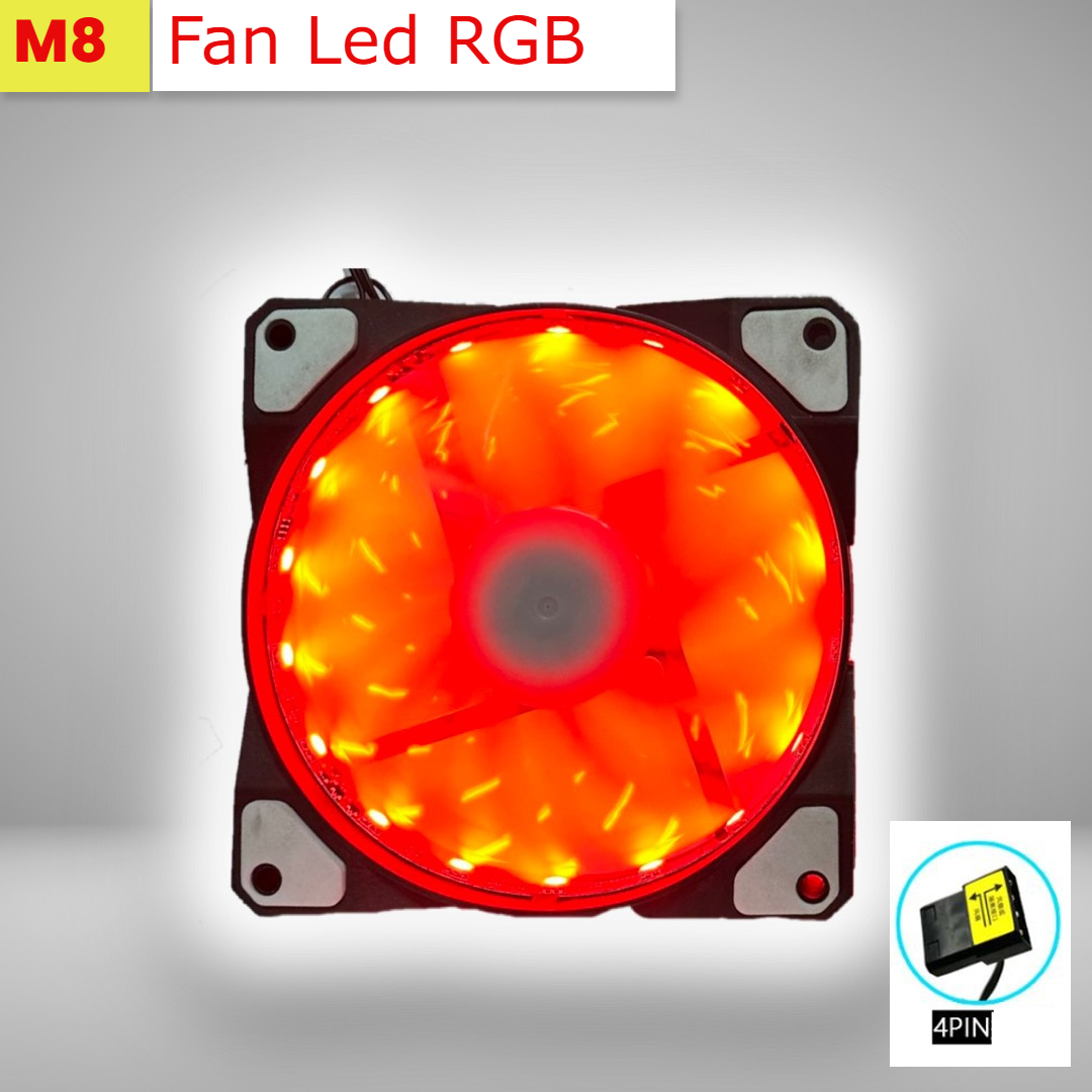 Quạt Tản Nhiệt, Fan Case Coolmoon M8 led RGB cắm trực tiếp nguồn